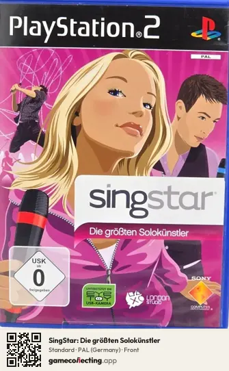 SingStar: Die größten Solokünstler PlayStation 2, Germany box front