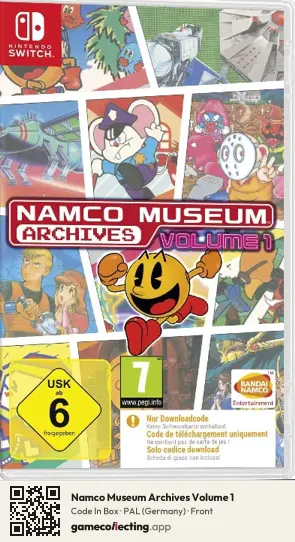 Namco Museum Archives Volume 1 Nintendo Switch, Germany box front