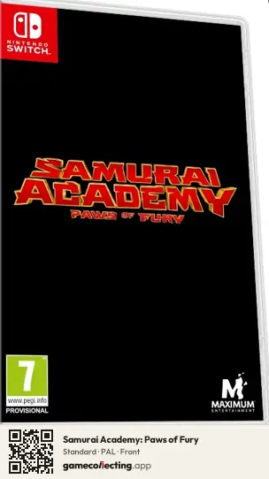 Samurai Academy: Paws of Fury Nintendo Switch, PAL box front