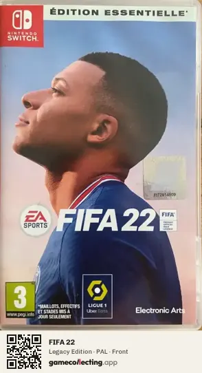 FIFA 22 Nintendo Switch, PAL box front