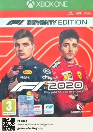 F1 2020 Xbox One, Italy box front