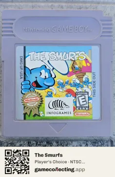 The Smurfs Game Boy, NTSC cartridge label