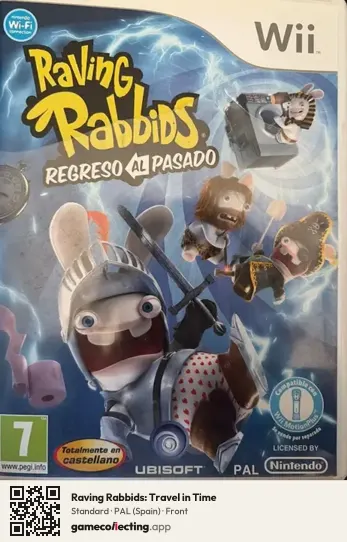 Raving Rabbids: Travel in Time Nintendo Wii, Spain box front