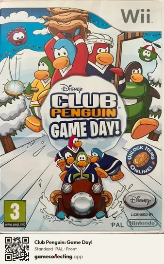 Club Penguin: Game Day! Nintendo Wii, PAL box front