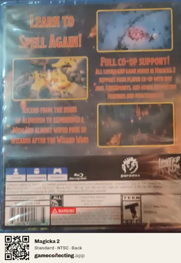 Magicka 2 PlayStation 4, NTSC box back