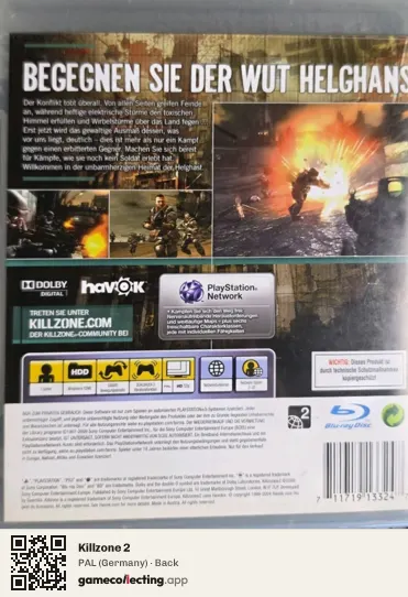 Killzone 2 PlayStation 3, Germany box back