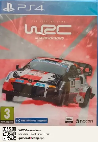 WRC Generations PlayStation 4, France box front