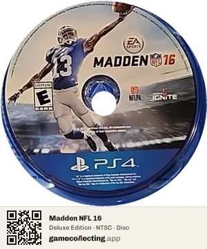Madden NFL 16 PlayStation 4, NTSC disc