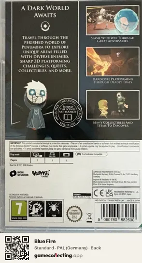 Blue Fire Nintendo Switch, Germany box back