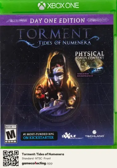 Torment: Tides of Numenera Xbox One, NTSC box front