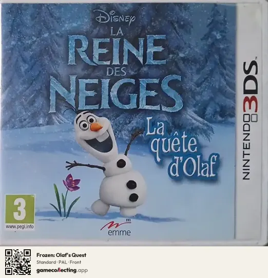 Frozen: Olaf's Quest Nintendo 3DS, PAL box front
