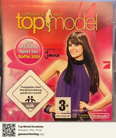 Top Model Academy Nintendo DS, PAL box front
