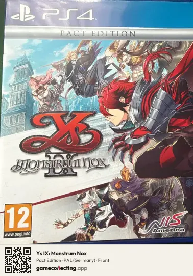 Ys IX: Monstrum Nox PlayStation 4, Germany box front