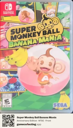 Super Monkey Ball Banana Mania Nintendo Switch, NTSC box front