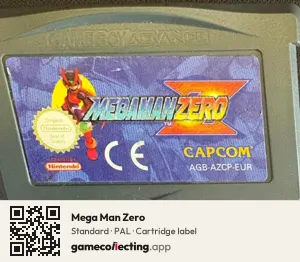 Mega Man Zero Game Boy Advance, PAL cartridge label