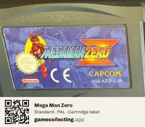 Mega Man Zero Game Boy Advance, PAL cartridge label