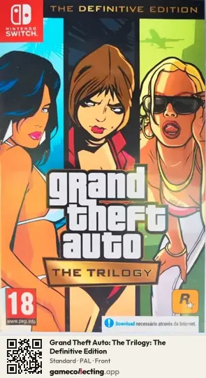 Grand Theft Auto: The Trilogy: The Definitive Edition Nintendo Switch, PAL box front