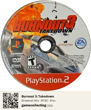 Burnout 3: Takedown PlayStation 2, NTSC disc
