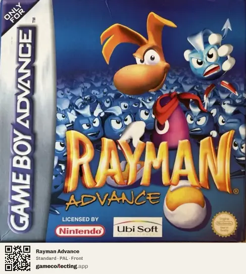 Rayman Advance Game Boy Advance, PAL box front