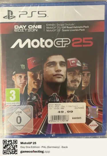 MotoGP 25 PlayStation 5, Germany box back