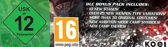 Dynasty Warriors 8: Xtreme Legends, the USK square on its front
