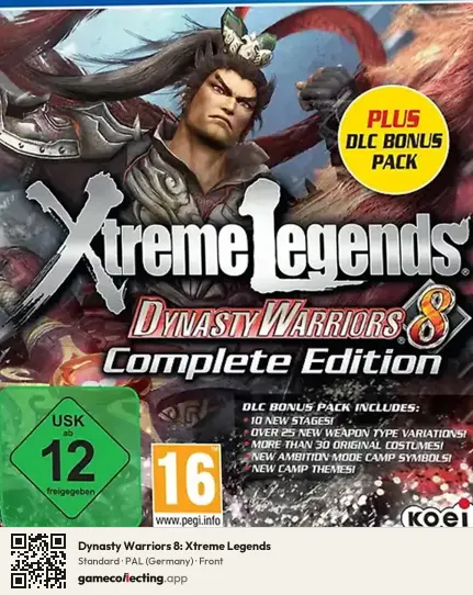Dynasty Warriors 8: Xtreme Legends PlayStation 4, Germany box front