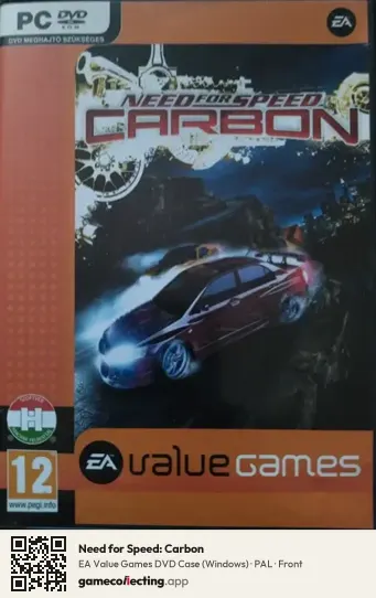 Need for Speed: Carbon Computer, PAL box front
