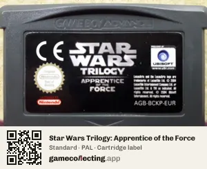 Star Wars Trilogy: Apprentice of the Force Game Boy Advance, PAL cartridge label