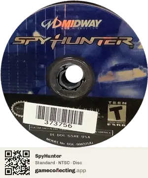 SpyHunter Nintendo GameCube, NTSC disc
