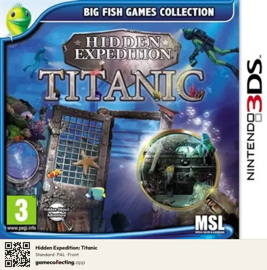Hidden Expedition: Titanic Nintendo 3DS, PAL box front