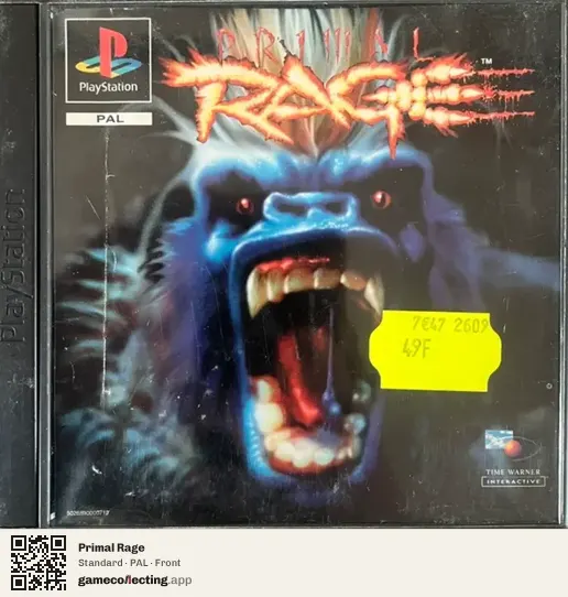 Primal Rage PlayStation, PAL box front