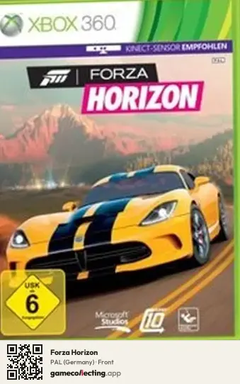 Forza Horizon Xbox 360, Germany box front