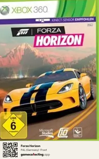 Forza Horizon Xbox 360, Germany box front