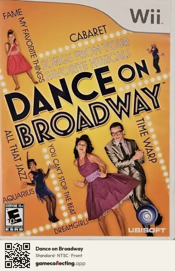 Dance on Broadway Nintendo Wii, NTSC box front