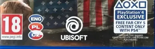 Far Cry 5, the USK square on its front