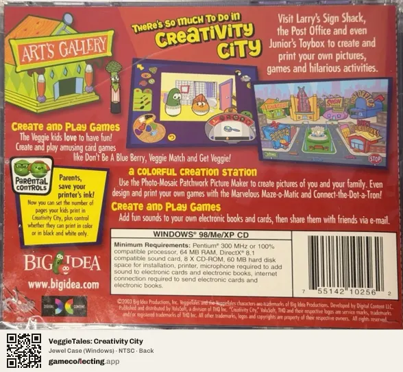 VeggieTales: Creativity City Computer, NTSC box back