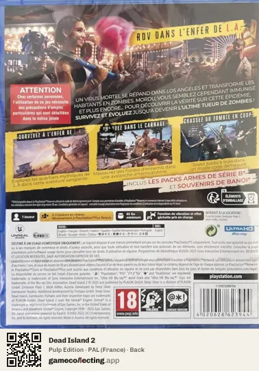 Dead Island 2 PlayStation 5, France box back