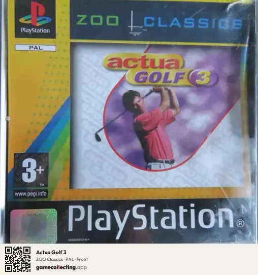Actua Golf 3 PlayStation, PAL box front
