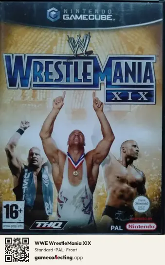 WWE WrestleMania XIX Nintendo GameCube, PAL box front