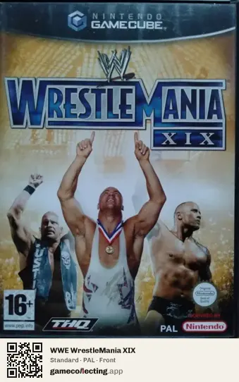 WWE WrestleMania XIX Nintendo GameCube, PAL box front
