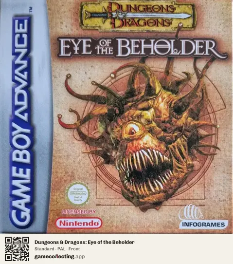 Dungeons & Dragons: Eye of the Beholder Game Boy Advance, PAL box front