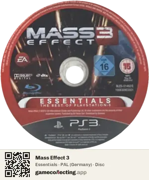 Mass Effect 3 PlayStation 3, PAL disc
