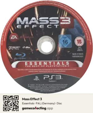 Mass Effect 3 PlayStation 3, PAL disc
