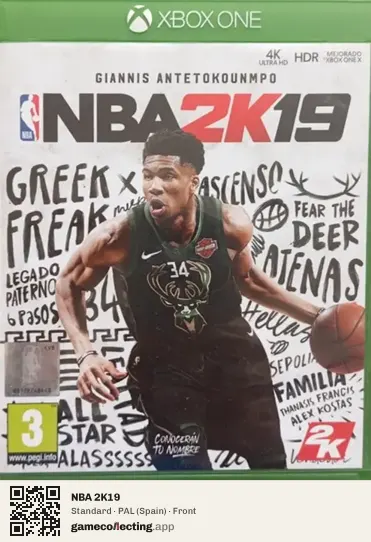 NBA 2K19 Xbox One, Spain box front