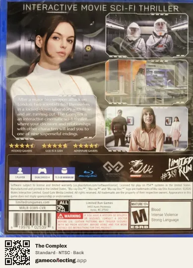 The Complex PlayStation 4, NTSC box back