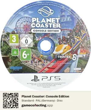 Planet Coaster: Console Edition PlayStation 5, PAL disc