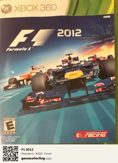 F1 2012 Xbox 360, NTSC box front
