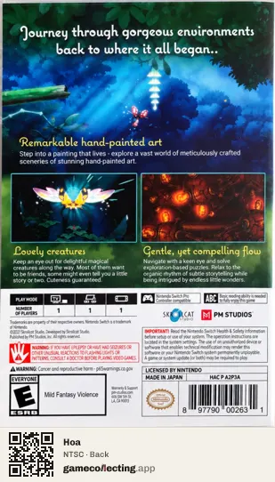 Hoa Nintendo Switch, NTSC box back