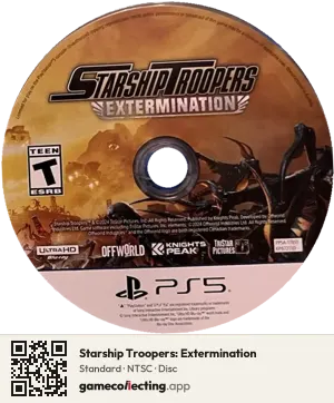 Starship Troopers: Extermination PlayStation 5, NTSC disc