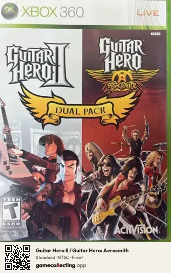 Guitar Hero II / Guitar Hero: Aerosmith Xbox 360, NTSC box front
